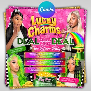 March Deal or No Deal Flyer, March Booking Flyer, Deal or No Deal Nail, Deal or No Deal Hair, Lash, Wax, Beauty Flyer, Canva Editable