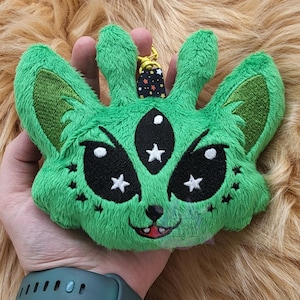 Alien kitty plush keychain