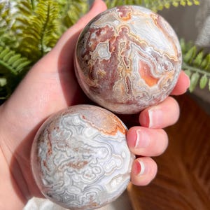 Beautiful Crazy Lace Agate Sphere Mexico, Vibrant Mexican Agate Crystal Ball, Collectible Crystal Gift, Natural Home Decor