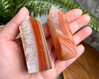 Beautiful Carnelian Small Towers, Collectible Crystal Point, Natural Crystal Gemstone Mineral, Home Decor, Crystal Gift