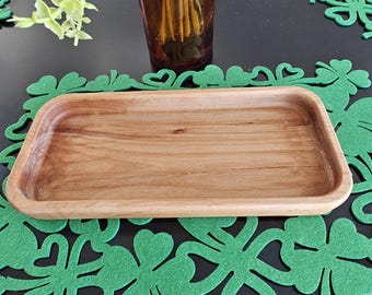 Wooden Tray Display, Solid Wood Serving Tray, Decorative Plate