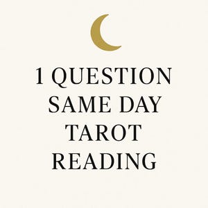 1 Question Same Day Tarot Read | Fast Intuitive Insight (3 Card Spread PDF)