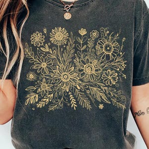 Boho Floral Graphic T-Shirt: Subtle Anti-Trump Feminist Gift