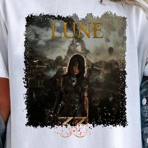 Lune Expedition 33 Videospiel T-Shirt, Vintage Expedition 33 Fantasy Spiel Grafik T-Shirt, Retro Gamer Geschenk T-Shirt