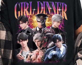 Girl Dinner Love and Deepspace Anime T-Shirt: Sylus, Caleb, Zayne