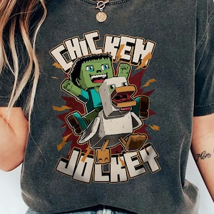 Chicken Jkey shirt, MineC shirt, Lava Chicken Miners shirt, Steve Pixel Gaming Boys Kids Game, Gift for Boys and Girls