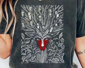 Forest Spirit-T-shirt, Japanse anime-T-shirt