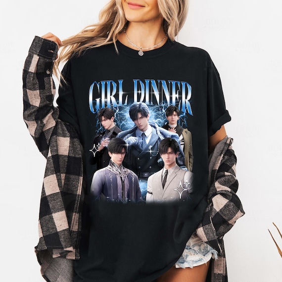 Zayne Deepspace Anime T-shirt: Girl Dinner Love, Cotton Unisex Tee
