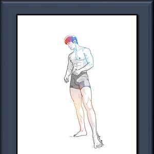 Arte de pared, arte masculino, arte gay, descarga digital, impresión de arte gay, cartel de impresión gay