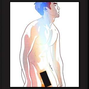 Arte de pared, arte masculino, arte gay, descarga digital, impresión de arte gay, cartel de impresión gay
