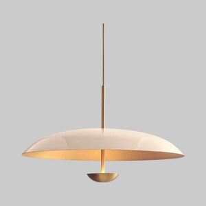Modern Elegant Italian Sputnik Style 1950s Mid-Century Flush Mount Ceiling Light – 3-Light Antique Brass Fixture.