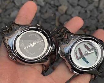 Luxury Liquid Metal Twisted Styled Custom Digital Watches