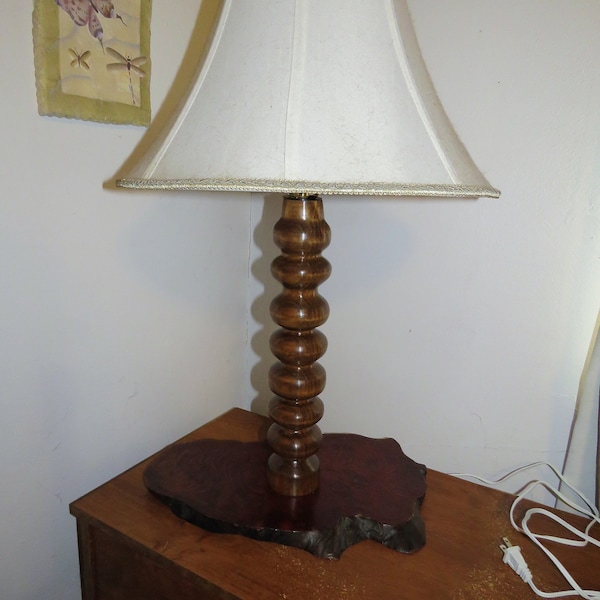 Wood Table Lamp Etsy
