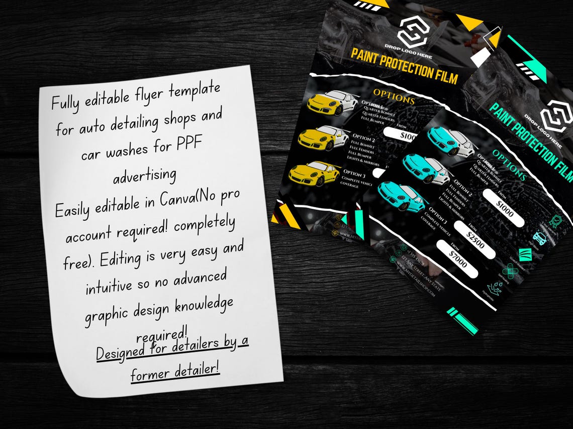 Bundle of 4 PPF Car Detailing and Car Wash Editable Flyer Templates in ...