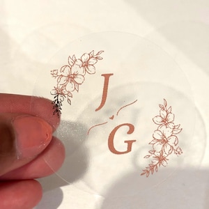 Personalized Transparent Foil Wedding Stickers: Custom Favor Labels