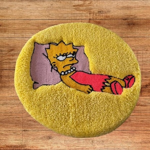 Getuft cartoon 3D-tapijt, schattig vloerkleed, handgemaakte vloerkunst, tuftkleed