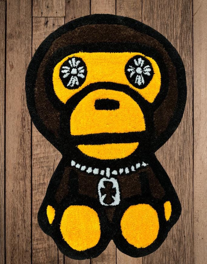 BAPE BABY MILO ALL BABY MILO RUG ラグマット BAPE All Baby Milo Rug Brown - SS24 - US