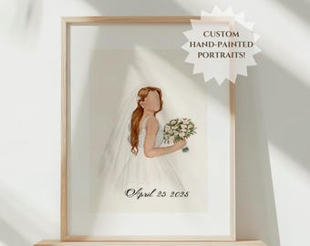 CUSTOM FACELESS PORTRAIT Gemälde Kunst für Wohnkultur Personalisierte Geschenkidee Schlafzimmer Wandkunst Gesichtslose Gemälde von Loved One Memory Andenken