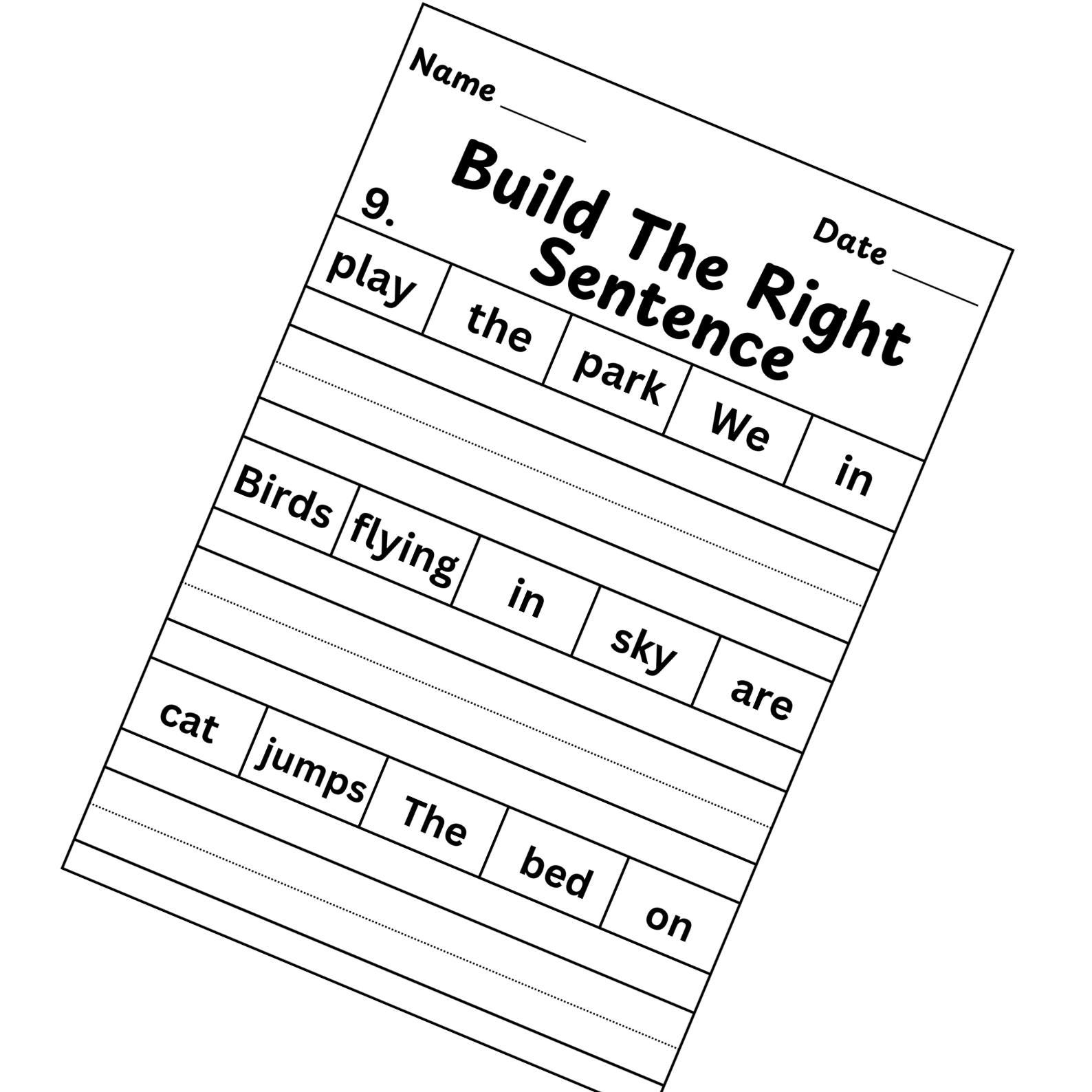 Sentence Building Worksheets, English Practice, Sentence Writing ...