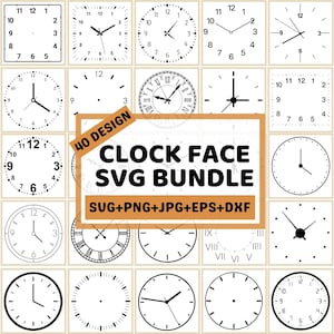 Wijzerplaat Svg, klok Svg, Romeinse cijfers klok, kloknummers Svg, wijzerplaat sjabloon, wijzerplaat Clipart, knippen voor bestanden, silhouet