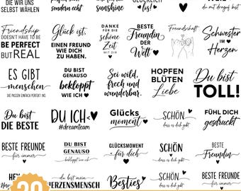 German Best Friends Svg Bundle, Plotterdatei Danke Svg, Friendship Quote, Deutsche Sprüche Svg, Lieblingsmensch Svg, Friends Svg, For Cricut