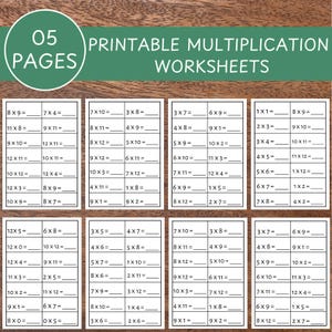 Printable Multiplication Worksheets | 0-12 Multiplication Practice | Fill in the Blanks Math Sheets | Homeschool & Classroom Learning