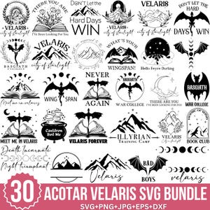 Pakiet Acotar Velaris Svg, Velaris City of Starlight Acotar, The Night Court Svg, Court of Dreams, Fourth Wing, Sarah J Maas Svg, Cricut