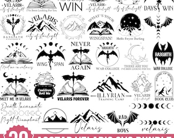 Acotar Velaris Svg Bundle, The Night Court Svg, Velaris City of Starlight Acotar, Court of Dreams, Fourth Wing, Sarah J Maas Svg, Cricut