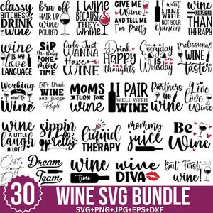 Wijn Svg-bundel, wijn Svg, alcohol Svg, wijnglas Svg, grappige wijnspreuken Svg, wijncitaat Svg, bier Svg, knippen voor Cricut, silhouet