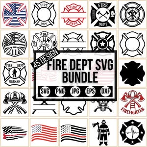 Bundle Svg pompiers, Svg pompier, Svg pompier, Svg hache pompier, Svg pompier, Croix de Malte Svg, Coupe Cricut, Silhouette