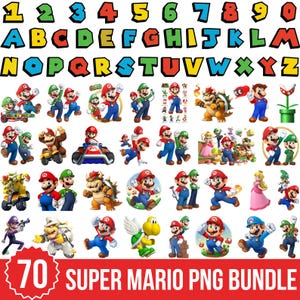Mario Png Bundle, Super Mario Png, Mario Png, Mario Kart Clipart, Princess Peach Png Clipart, Luigi Png, Super Mario Clipart, Silhouette