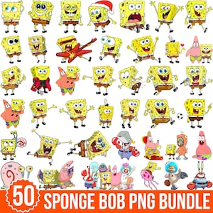 Sponge Bob Png Bundle, Sponge Bob Png, Patrick Png, Sponge Bob Clipart, Sponge Bob Square Pants, Sponge Bob Cricut, Instant Download