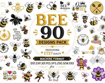 Honey Bee Embroidery Designs Bundle for Embroidery Machine  File Instant Download
