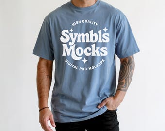 Maqueta de camiseta Blue Jean Comfort Colors: Camiseta de hombre C1717 (Descarga digital)