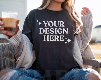 Pepper Comfort Colors T-Shirt Mockup: Outdoor Oversized C1717 (Digital Download)