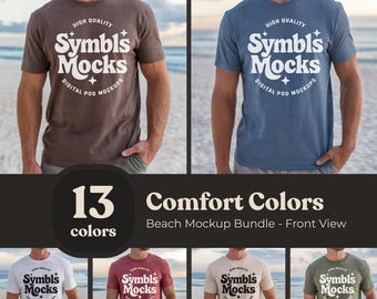 Paquete de maquetas de camisetas Comfort Colors C1717: Tema playero (Descarga digital)