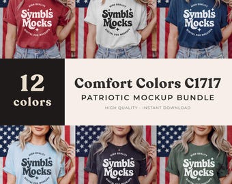 Comfort Colors C1717 Vaterländischen T-Shirt Mockup Bundle (Digitaler Download)