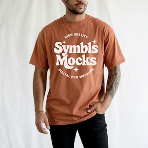 Yam Comfort Colors T-Shirt Mockup: C1717 Orange Mens Tee (Digital Download)