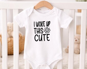 I woke up this Cute, Funny Onesie®, Baby Clothes, Baby boutique, baby gift, baby shower gift, Gender Reveal, pregnancy announcement,