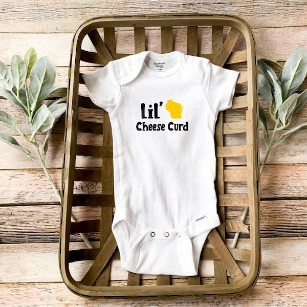 Iil Cheese Curd, Wisconsin Onesie, Wisconsin, Green Bay,  Funny Onesie, Baby Clothes, Newborn baby gift, Baby Annoucement~gender reveal