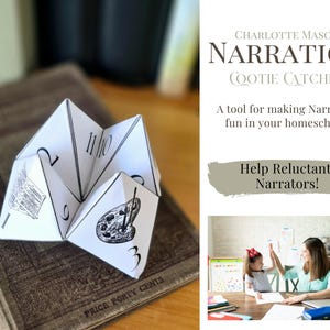 Charlotte Mason Narration Cootie Catcher: herramienta divertida y práctica para contar historias en el hogar