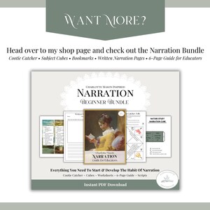 Charlotte Mason Narrations Würfel | Spaß, praktisches Werkzeug für Homeschool Reading | Homeschool druckbare | Morgenkorb Bild 4