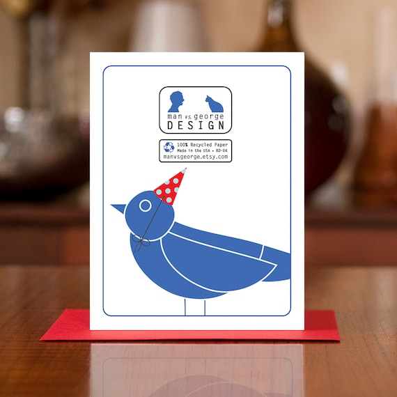 One in a Million Flock of Birds Thinking of You Card on 100/% Recycled Paper