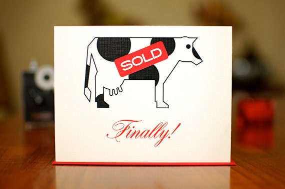 The Milk Ain't Free No More - Engagement Congrats Card on 100% Recycled Paper