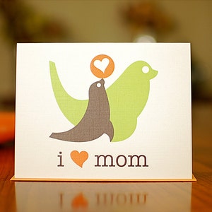I Heart Dad New Baby Card with Papa & Baby Seals 100% Recycled Paper image 4