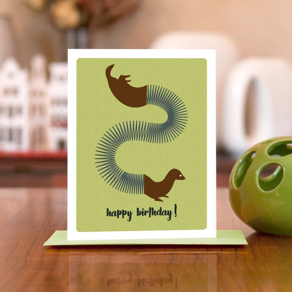 Ferret Birthday Card, Ferret Greetings Card, Ferret Celebration Card - View #9
