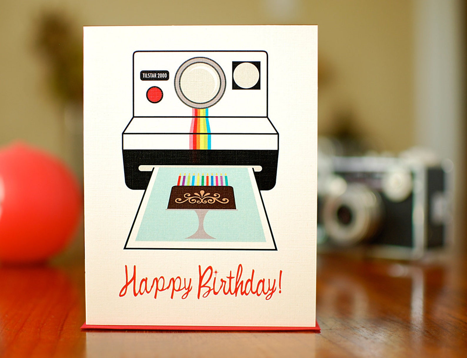 Vintage Instant Camera Birthday Card Etsy