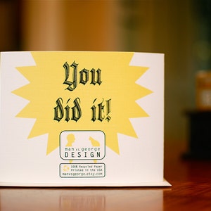 Diploma Graduation Congratulations Card 100% Recycled Paper image 2