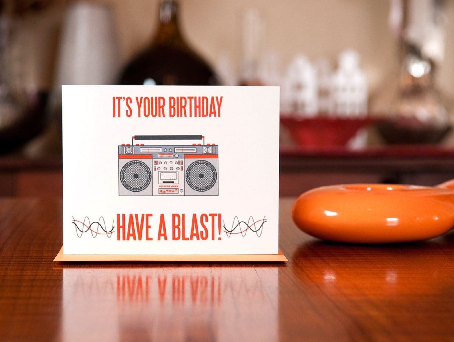 Have a Blast Retro Boombox Birthday Card on 100 Recycled Etsy