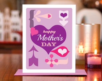 Mod Mother's Day Card on 100% Recycled Paper